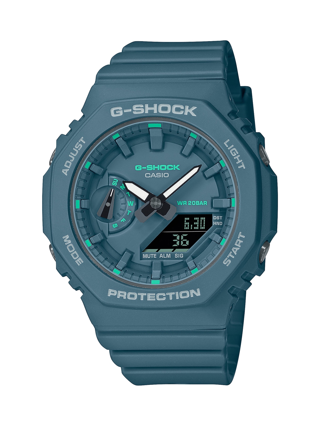 G-SHOCKからグリーンのアクセントカラーでシンプルデザインにトレンド感をプラスした「GMA-S2100GA」が発売中 (Gショック ジーショック)