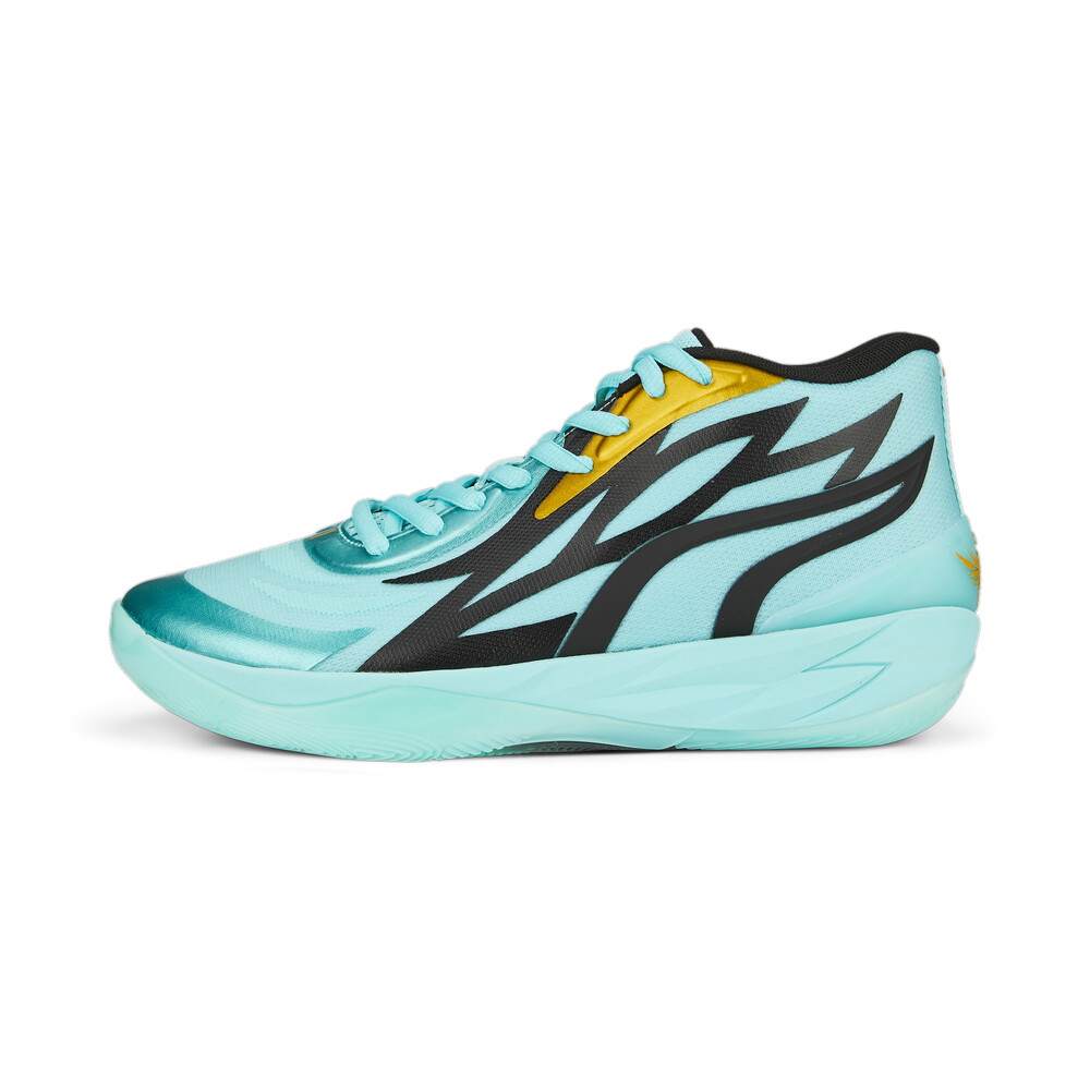 【国内 3/10 発売】PUMA MB.02 HONEYCOMB “Elektro Aqua” (プーマ ラメロ・ボール LaMelo Ball) [377590-01]