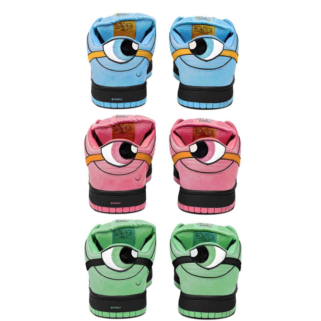 【国内 12/14、12/15 発売】The Powerpuff Girls x NIKE SB DUNK LOW (パワーパフガールズ ナイキ SB ダンク ロー) [FD2631-600/FZ8320-400/FZ8319-300]