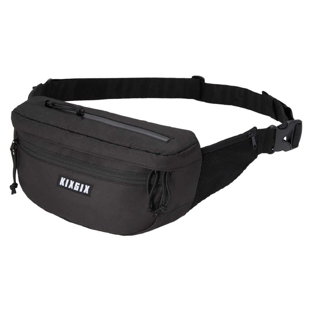 【3/4 12:00~3/13 00:00 抽選販売】KIXSIX × NEW ERA LOGO REPEAT EXPLORER WAIST BAG 3L “BLACK” (キックスシックス ニューエラ)