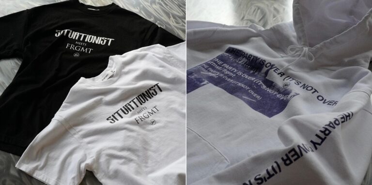 SITUATIONIST MEETS FRAGMENT シチュアシオニスト フラグメント Tシャツ ホワイト サイズ36 良品 中古 4b012035 SITUATIONIST MEETS FRAGMENT シチュアシオニスト フラグメント T