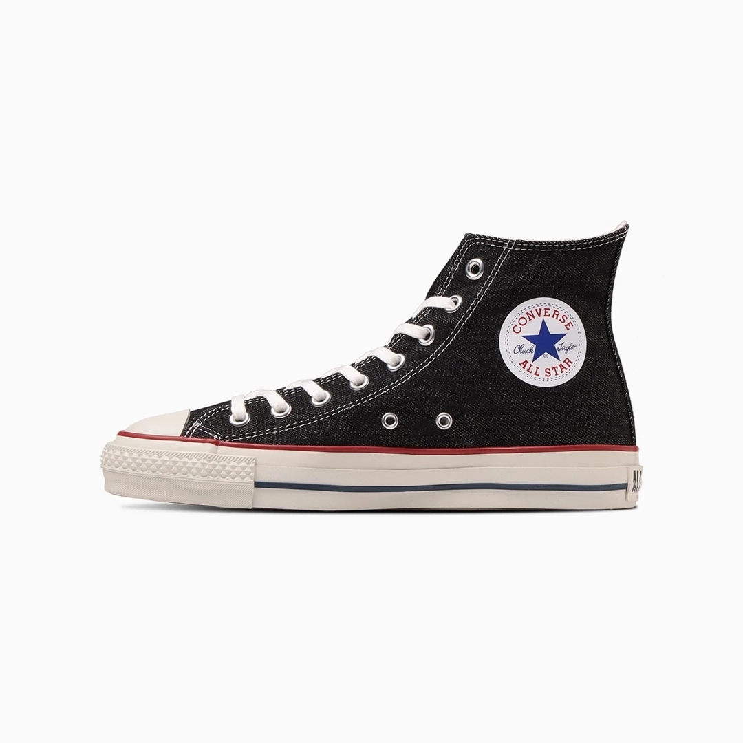 【4/28 発売】アッパーに岡山産のブラックデニム+トリコカラーを採用した CONVERSE ALL STAR J OKAYAMADENIM OX/HI (コンバース オールスター オカヤマデニム)