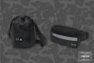 A BATHING APE × PORTER コラボ最新作！「BLACK SOLID CAMO」アイテムが4/21、4/22 発売 (ア ベイシング エイプ ポーター)