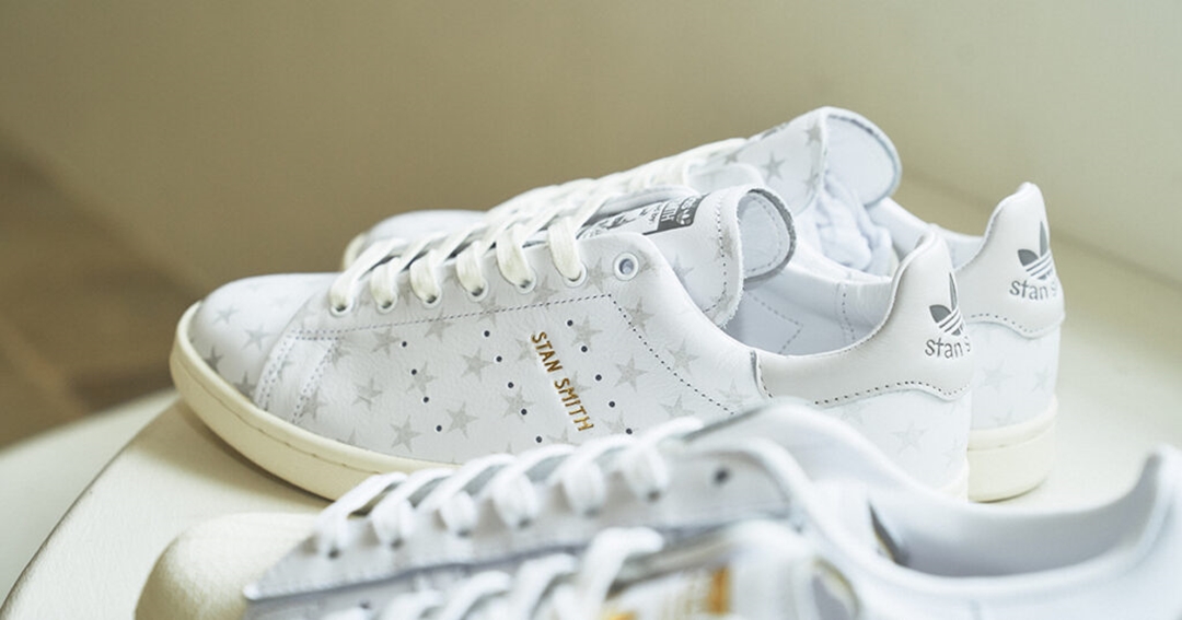 【国内 4/18、4/25 発売】atmos × adidas Originals STAN SMITH LUX “Star Print/White” (アトモス アディダス オリジナルス スタンスミス ラックス “スタープリント/ホワイト”) [IF9990]