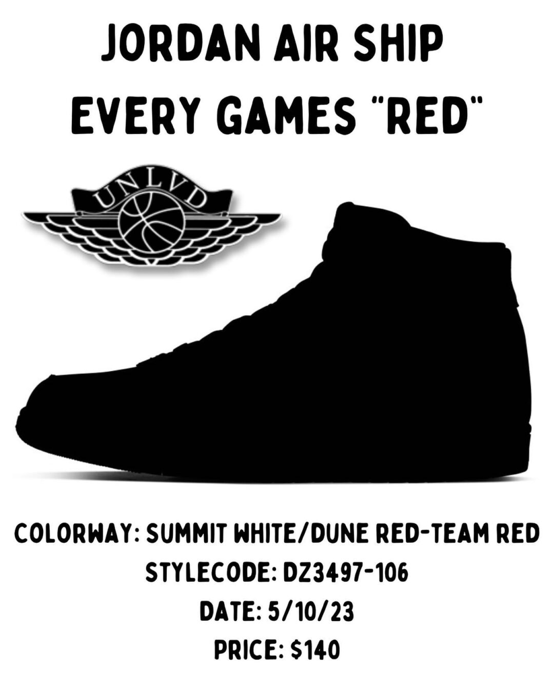 【国内 6/8、6/28 発売】Nigel Sylvester x NIKE AIR SHIP “Every Game/Dune Red” (ナイジェル・シルベスター ナイキ エア シップ “イージーゲーム/レッド”) [DZ3497-106]