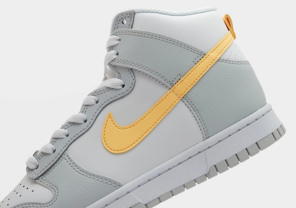 2023年 発売予定！ナイキ ダンク ハイ “グレー/イエロースウッシュ” (NIKE DUNK HIGH “Grey/Yellow Shoosh”)