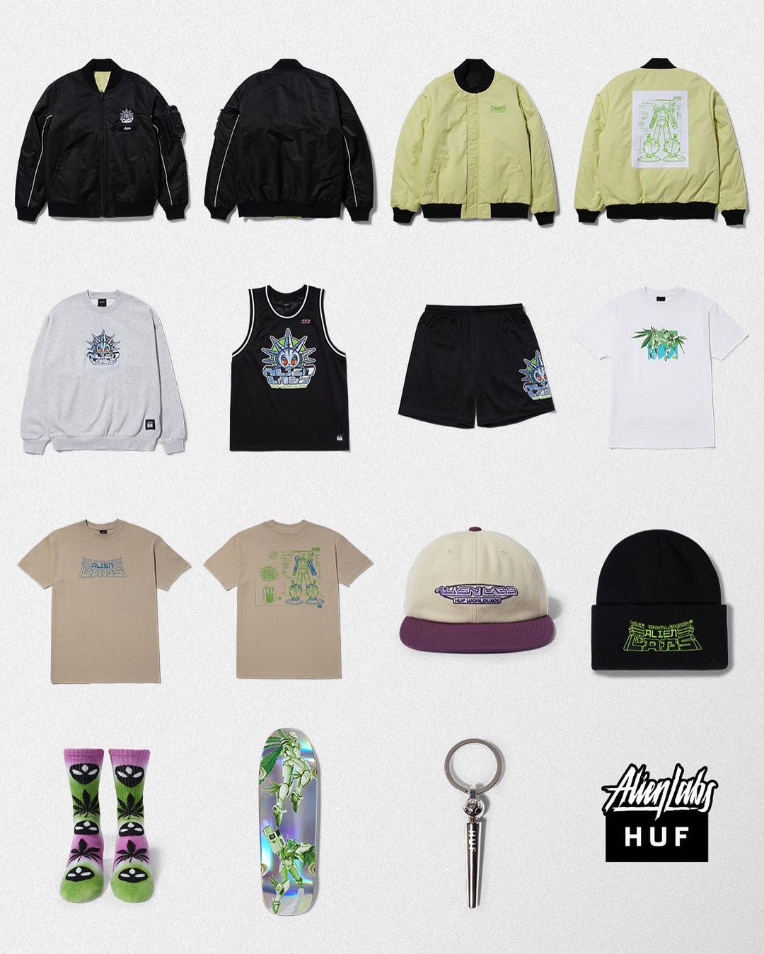 HUF × ALIENLABS “420” COLLECTIONが 国内 4/28 発売 (ハフ エイリアンラボ)