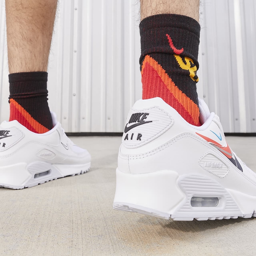 【国内 4/4 発売】ナイキ エア マックス 90 “マルチスウッシュ/ホワイト” (NIKE AIR MAX 90 “Multi-Swoosh/White”) [FJ4223-100]