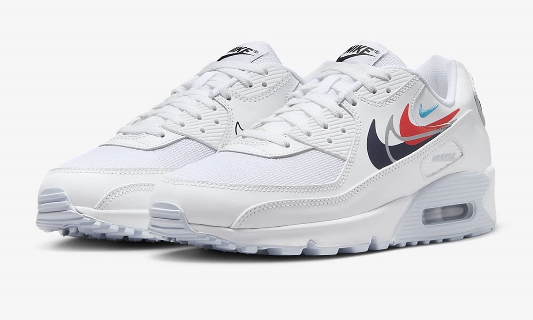 【国内 4/4 発売】ナイキ エア マックス 90 “マルチスウッシュ/ホワイト” (NIKE AIR MAX 90 “Multi-Swoosh/White”) [FJ4223-100]