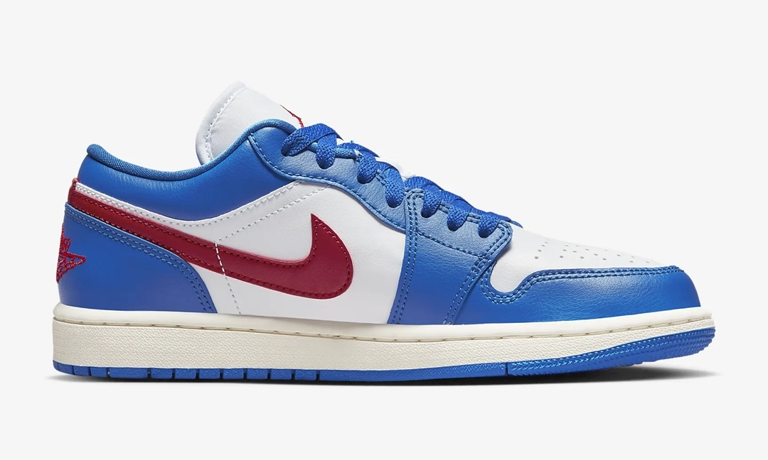 【国内 5/6 発売】ナイキ ウィメンズ エア ジョーダン 1 ロー “スポーツブルー/ホワイト/ジムレッド” (NIKE WMNS AIR JORDAN 1 LOW “Sport Blue/White/Gym Red”) [DC0774-416]