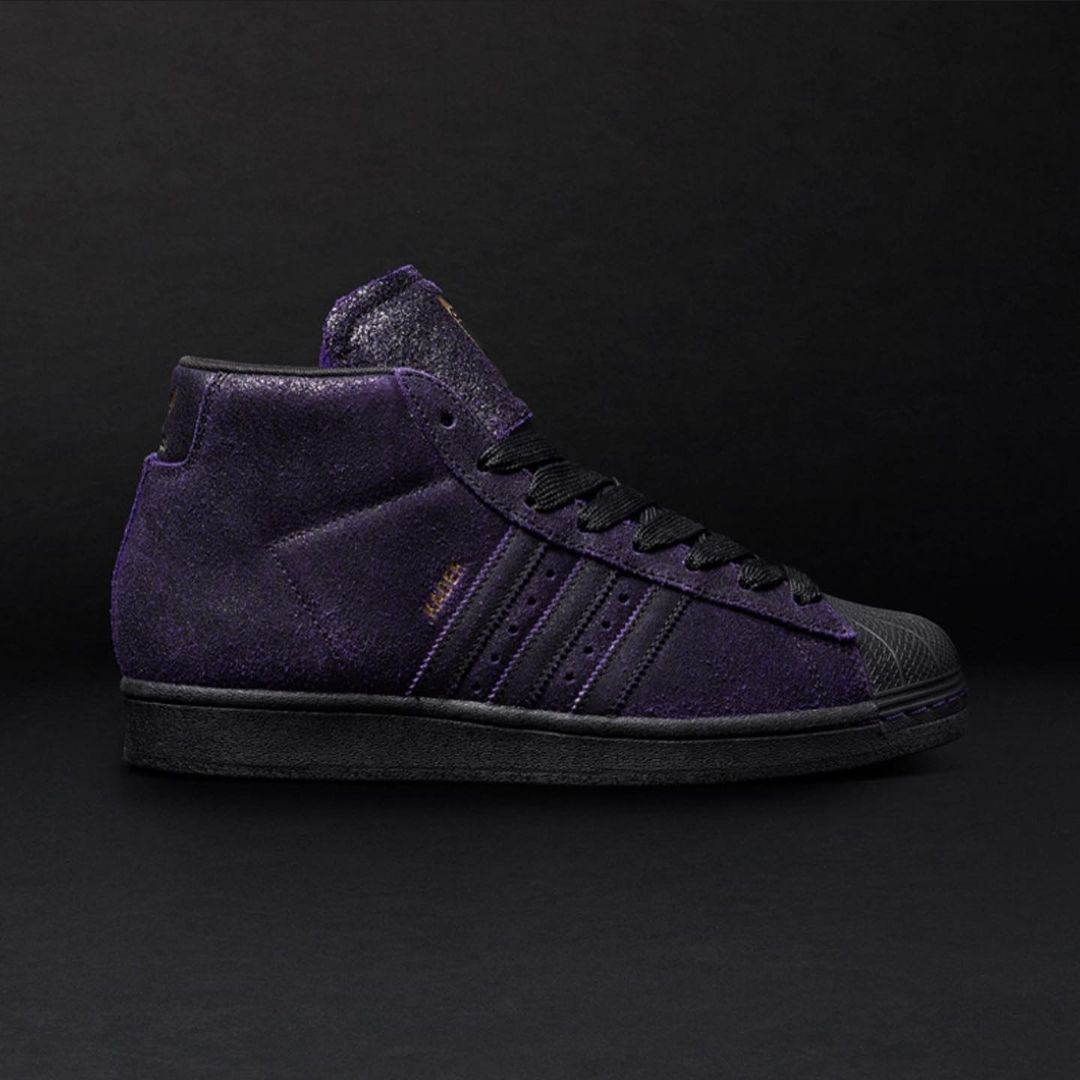 【国内 4/28 発売】Kader Sylla × adidas skateboarding PRO MODEL ADV “Black/Deep Purple” (ケイダー・シイラ アディダス スケートボーディング プロモデル ミッド ADV “ブラック/ディープパープル”) [IE4310]