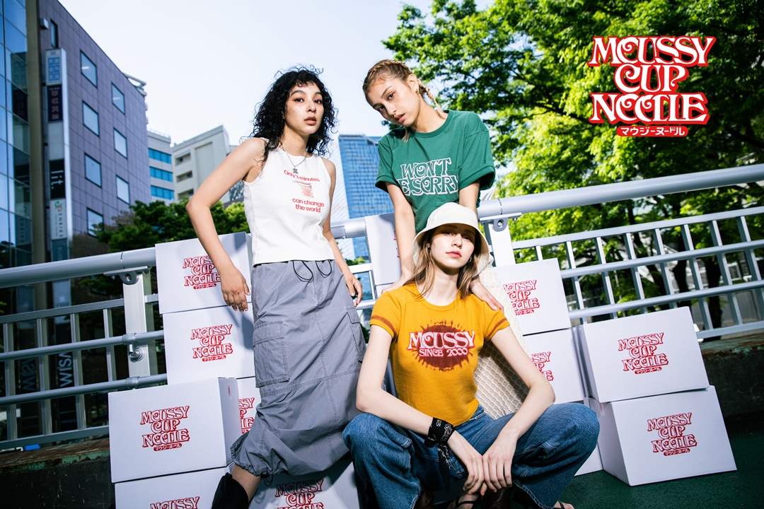 MOUSSY × カップヌードルとのコラボレーションアイテムが5/18 発売 (マウジー)