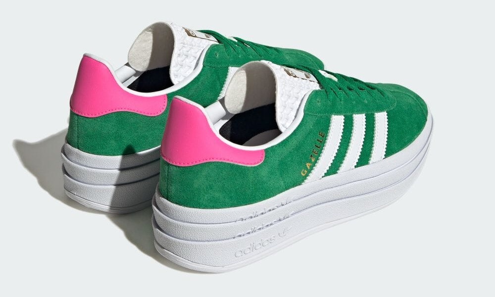 【国内 6/1 発売】adidas Originals GAZELLE BOLD “Green/White/lucid pink” (アディダス オリジナルス ガゼルボールド “グリーン/フットウェアホワイト/ルシッドピンク”) [IG0455]