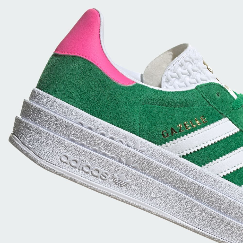 【国内 6/1 発売】adidas Originals GAZELLE BOLD “Green/White/lucid pink” (アディダス オリジナルス ガゼルボールド “グリーン/フットウェアホワイト/ルシッドピンク”) [IG0455]