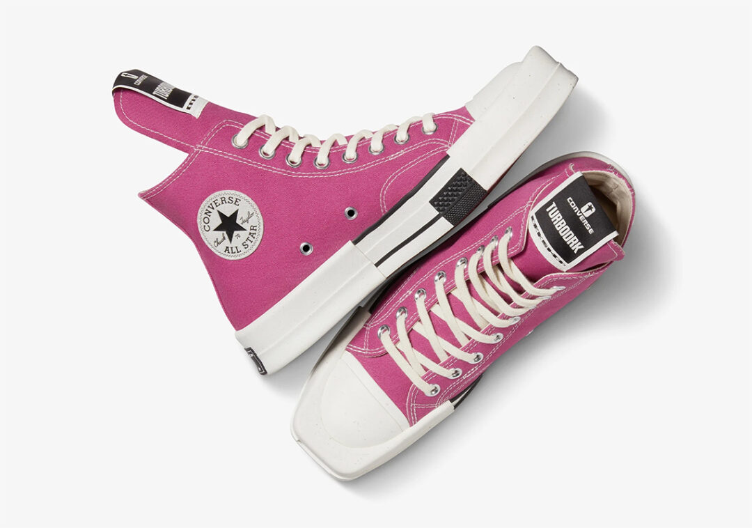 海外 5/16 発売！Rick Owens Drkshdw × CONVERSE TURBODRK CHUCK 70 LACELESS HIGH TOP “Dust/Hot Pink” (リック・オウエンス・ダークシャドウ コンバース ターボダーク チャック 70) [A03938C/A05685C]