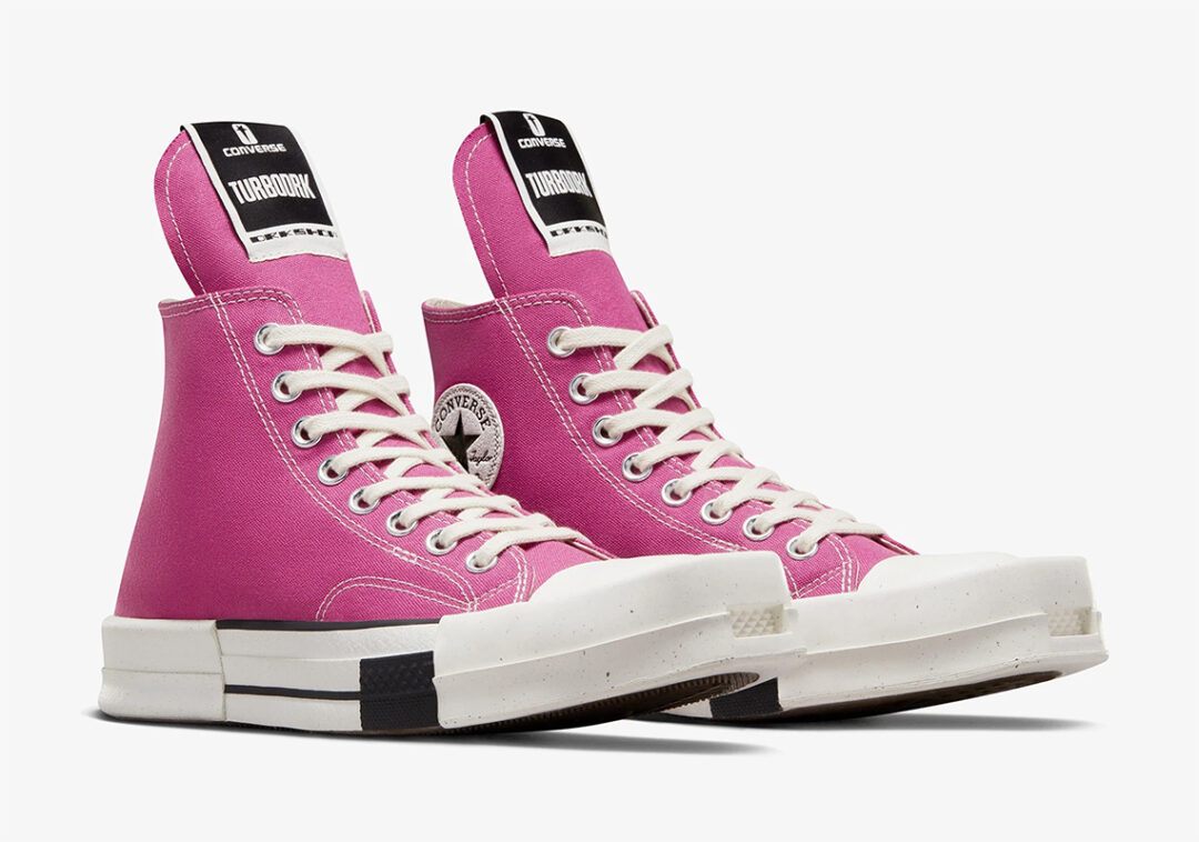 海外 5/16 発売！Rick Owens Drkshdw × CONVERSE TURBODRK CHUCK 70 LACELESS HIGH TOP “Dust/Hot Pink” (リック・オウエンス・ダークシャドウ コンバース ターボダーク チャック 70) [A03938C/A05685C]