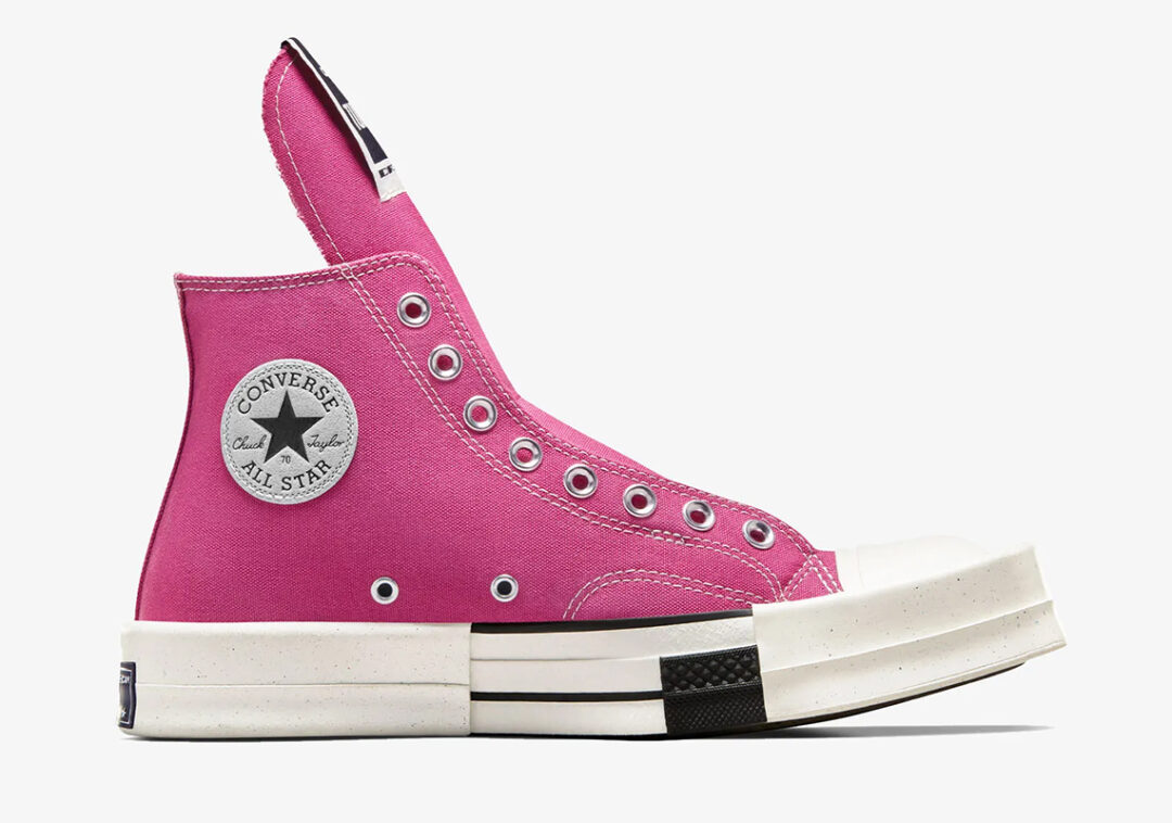 海外 5/16 発売！Rick Owens Drkshdw × CONVERSE TURBODRK CHUCK 70 LACELESS HIGH TOP “Dust/Hot Pink” (リック・オウエンス・ダークシャドウ コンバース ターボダーク チャック 70) [A03938C/A05685C]