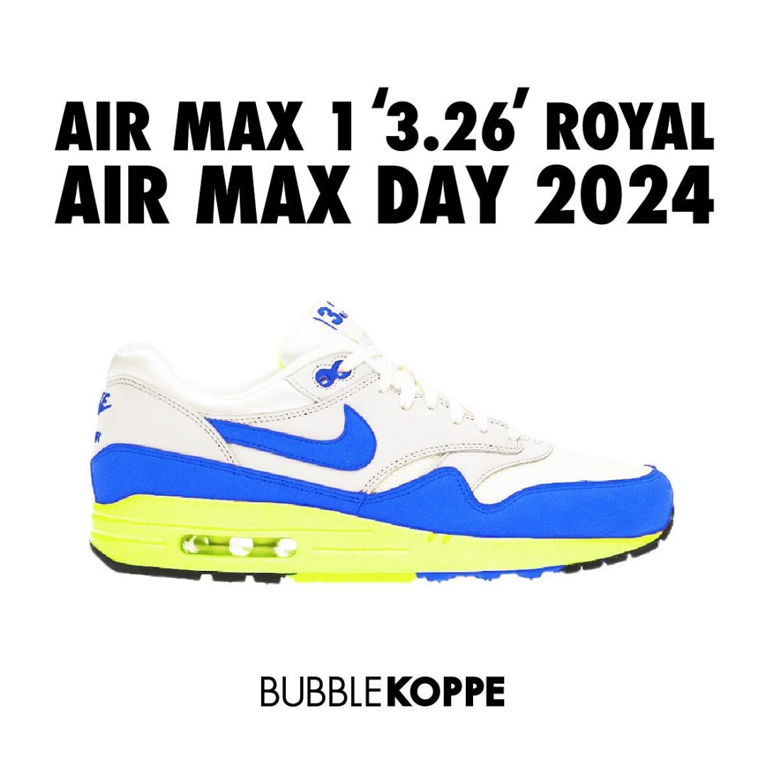 2024年 3/26 復刻予定！ナイキ エア マックス 1 “ロイヤル” (NIKE AIR MAX 1 “Royal 3.26”)