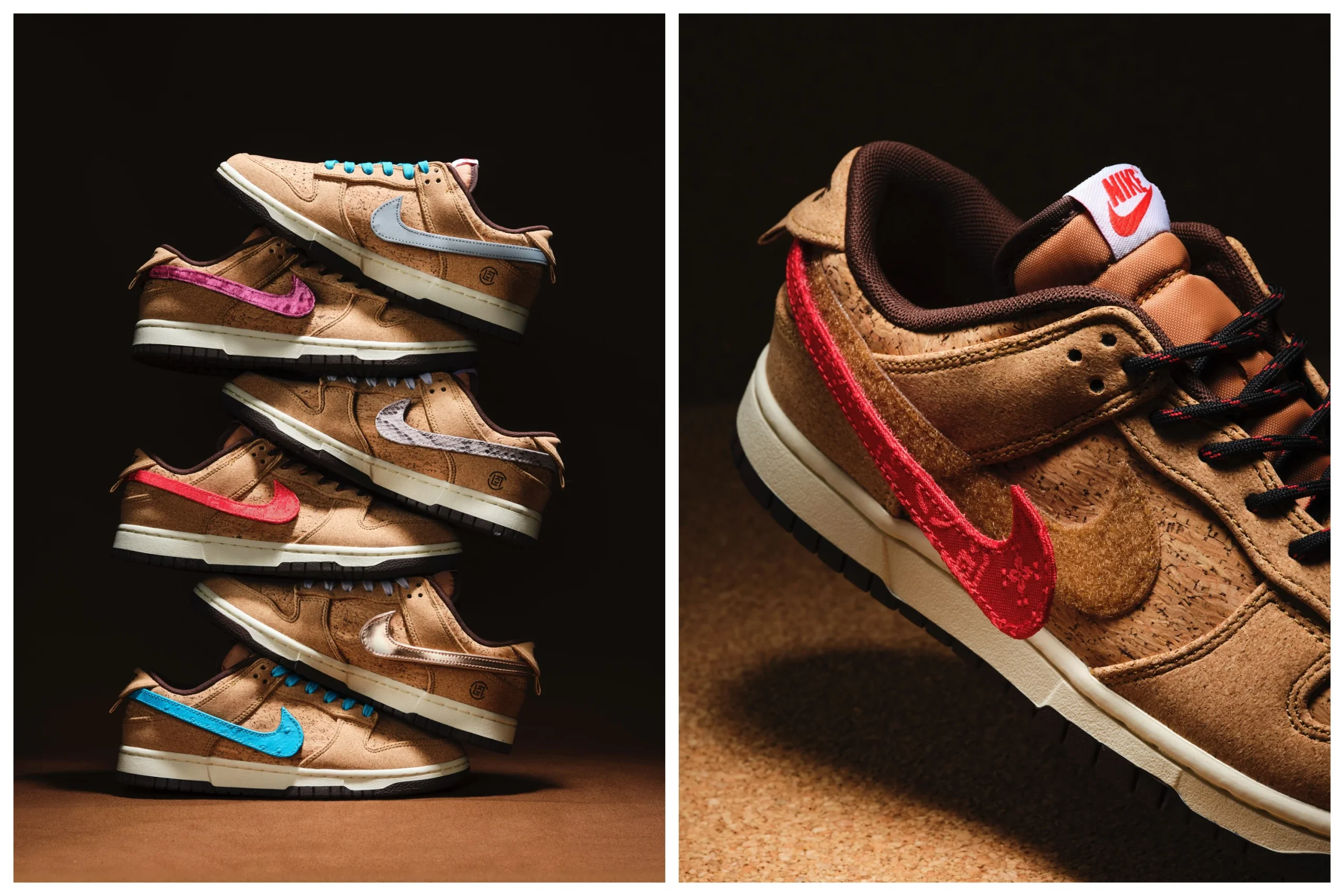 【国内 6/30、7/29、8/9 発売予定】CLOT × NIKE DUNK LOW SP “COLK/What The” (クロット ナイキ ダンク ロー SP “マルチ/フラックス”) [FN0316-999/FN0317-121]