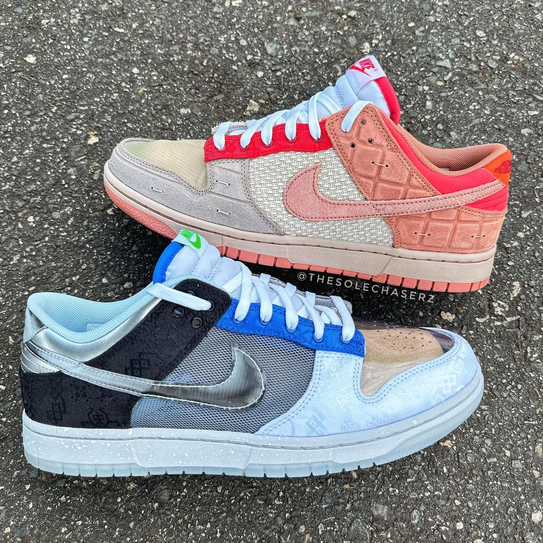 【国内 6/30、7/29、8/9 発売予定】CLOT × NIKE DUNK LOW SP “COLK/What The” (クロット ナイキ ダンク ロー SP “マルチ/フラックス”) [FN0316-999/FN0317-121]