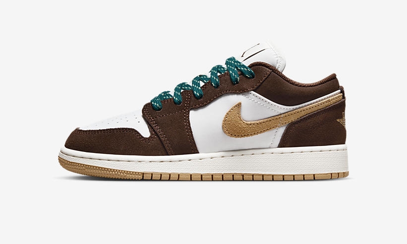 【国内 9/5 発売予定】ナイキ GS エア ジョーダン 1 ロー ”カカオワウ/ジオードティール” (NIKE GS AIR JORDAN 1 LOW “Cacao Wow/Geode Teal”) [FB2216-200]