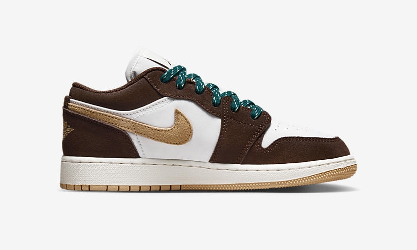 【国内 9/5 発売予定】ナイキ GS エア ジョーダン 1 ロー ”カカオワウ/ジオードティール” (NIKE GS AIR JORDAN 1 LOW “Cacao Wow/Geode Teal”) [FB2216-200]