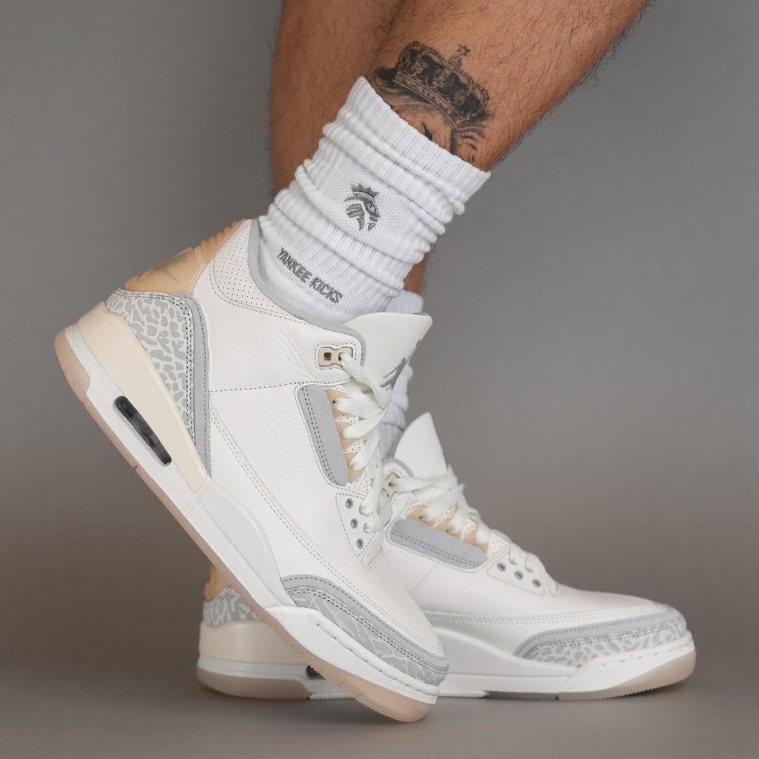 【2024年 2/21 発売】ナイキ エア ジョーダン 3 レトロ クラフト “アイボリー/グレーミスト” (NIKE AIR JORDAN 3 RETRO CRAFT “Ivory/Grey Mist”) [FJ9479-100]