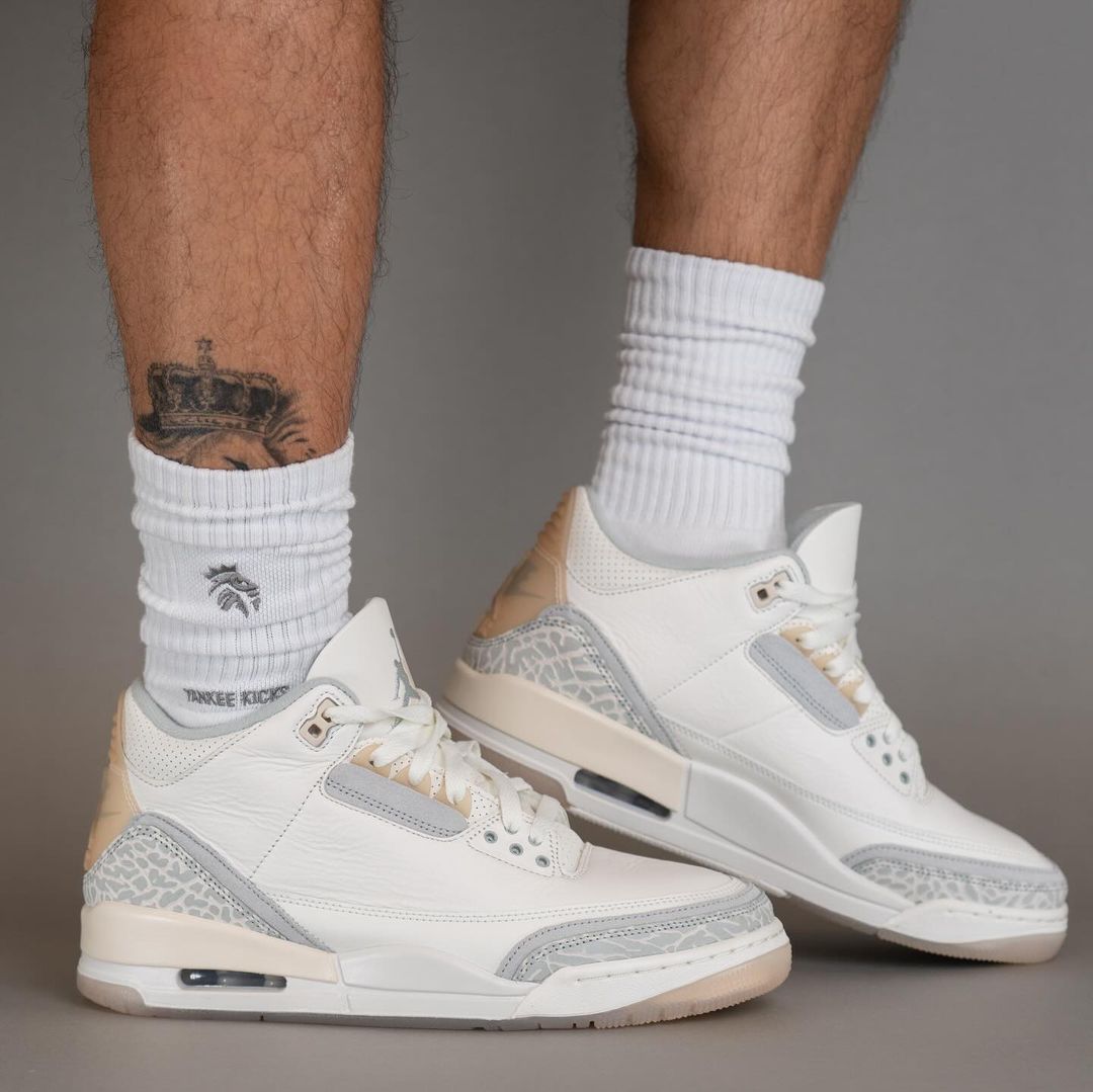 【2024年 2/21 発売】ナイキ エア ジョーダン 3 レトロ クラフト “アイボリー/グレーミスト” (NIKE AIR JORDAN 3 RETRO CRAFT “Ivory/Grey Mist”) [FJ9479-100]