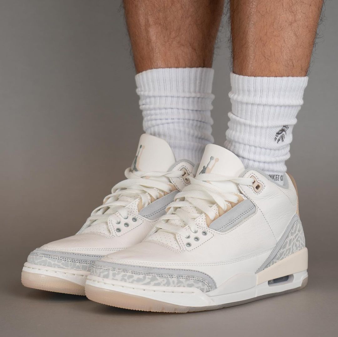 【2024年 2/21 発売】ナイキ エア ジョーダン 3 レトロ クラフト “アイボリー/グレーミスト” (NIKE AIR JORDAN 3 RETRO CRAFT “Ivory/Grey Mist”) [FJ9479-100]