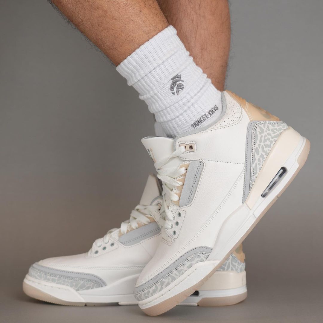 【2024年 2/21 発売】ナイキ エア ジョーダン 3 レトロ クラフト “アイボリー/グレーミスト” (NIKE AIR JORDAN 3 RETRO CRAFT “Ivory/Grey Mist”) [FJ9479-100]