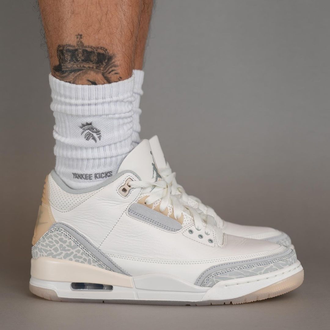 【2024年 2/21 発売】ナイキ エア ジョーダン 3 レトロ クラフト “アイボリー/グレーミスト” (NIKE AIR JORDAN 3 RETRO CRAFT “Ivory/Grey Mist”) [FJ9479-100]