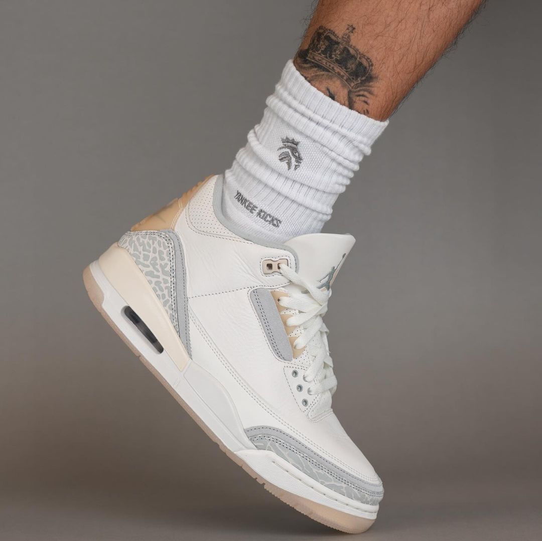 【2024年 2/21 発売】ナイキ エア ジョーダン 3 レトロ クラフト “アイボリー/グレーミスト” (NIKE AIR JORDAN 3 RETRO CRAFT “Ivory/Grey Mist”) [FJ9479-100]