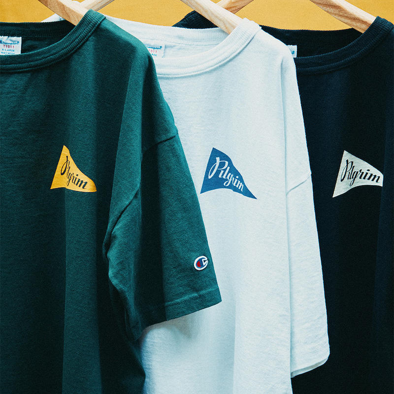 Champion for Pilgrim Surf+Supply “Team T/MADE IN USA”が 発売 (チャンピオン ピルグリム サーフ+サプライ)