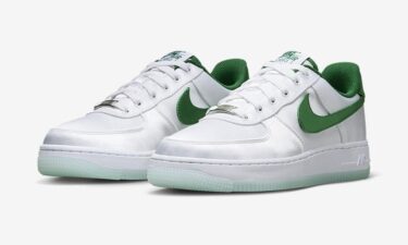 2023年 発売予定！ナイキ ウィメンズ エア フォース 1 ロー ”サテンスウッシュ/ホワイト/グリーン” (NIKE WMNS AIR FORCE 1 LOW “Stain Swoosh/White/Green”) [DX6541-101]