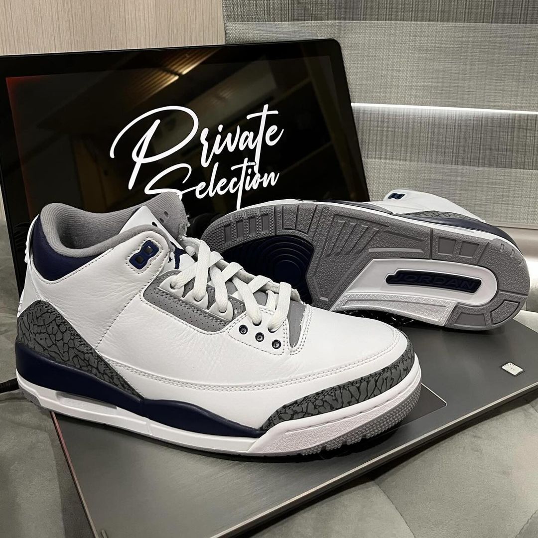 【国内 1/27 発売】ナイキ エア ジョーダン 3 レトロ “ホワイト/ネイビー/セメント” (NIKE AIR JORDAN 3 RETRO “White/Navy/Cement”) [CT8532-140]