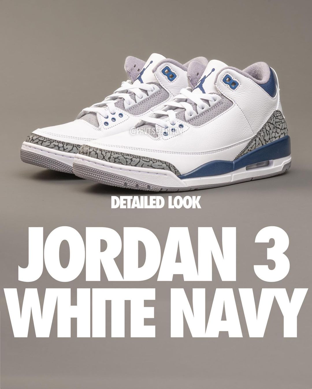 【国内 1/27 発売】ナイキ エア ジョーダン 3 レトロ “ホワイト/ネイビー/セメント” (NIKE AIR JORDAN 3 RETRO “White/Navy/Cement”) [CT8532-140]