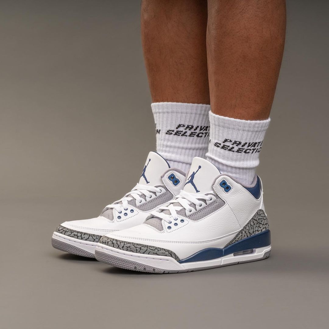 【国内 1/27 発売】ナイキ エア ジョーダン 3 レトロ “ホワイト/ネイビー/セメント” (NIKE AIR JORDAN 3 RETRO “White/Navy/Cement”) [CT8532-140]