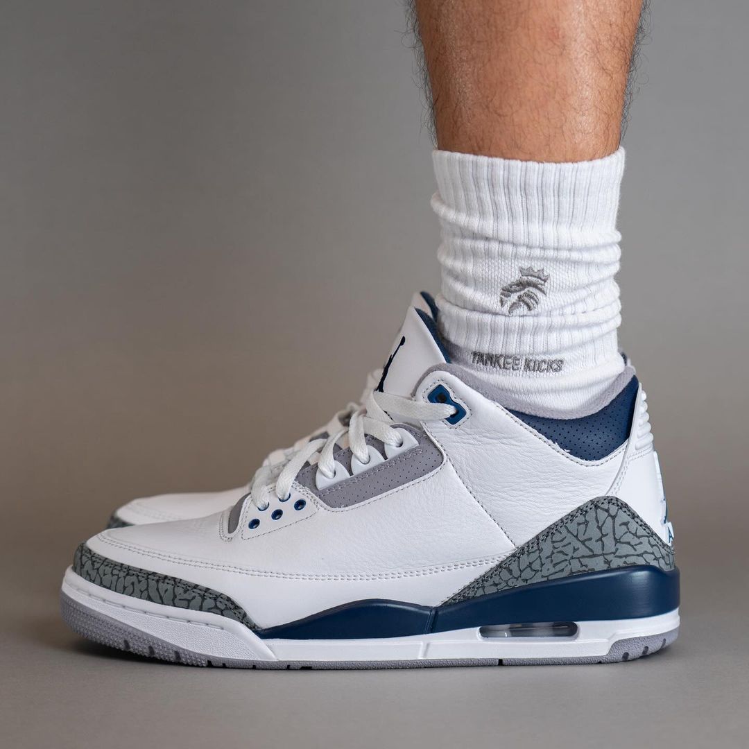 【国内 1/27 発売】ナイキ エア ジョーダン 3 レトロ “ホワイト/ネイビー/セメント” (NIKE AIR JORDAN 3 RETRO “White/Navy/Cement”) [CT8532-140]