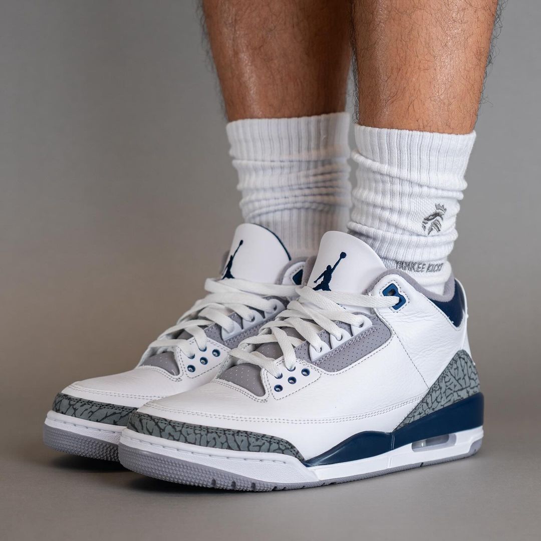 【国内 1/27 発売】ナイキ エア ジョーダン 3 レトロ “ホワイト/ネイビー/セメント” (NIKE AIR JORDAN 3 RETRO “White/Navy/Cement”) [CT8532-140]