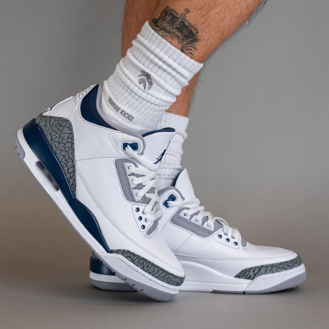 【国内 1/27 発売】ナイキ エア ジョーダン 3 レトロ “ホワイト/ネイビー/セメント” (NIKE AIR JORDAN 3 RETRO “White/Navy/Cement”) [CT8532-140]