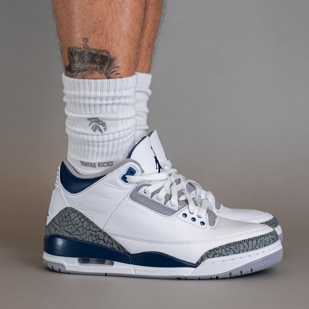 【国内 1/27 発売】ナイキ エア ジョーダン 3 レトロ “ホワイト/ネイビー/セメント” (NIKE AIR JORDAN 3 RETRO “White/Navy/Cement”) [CT8532-140]