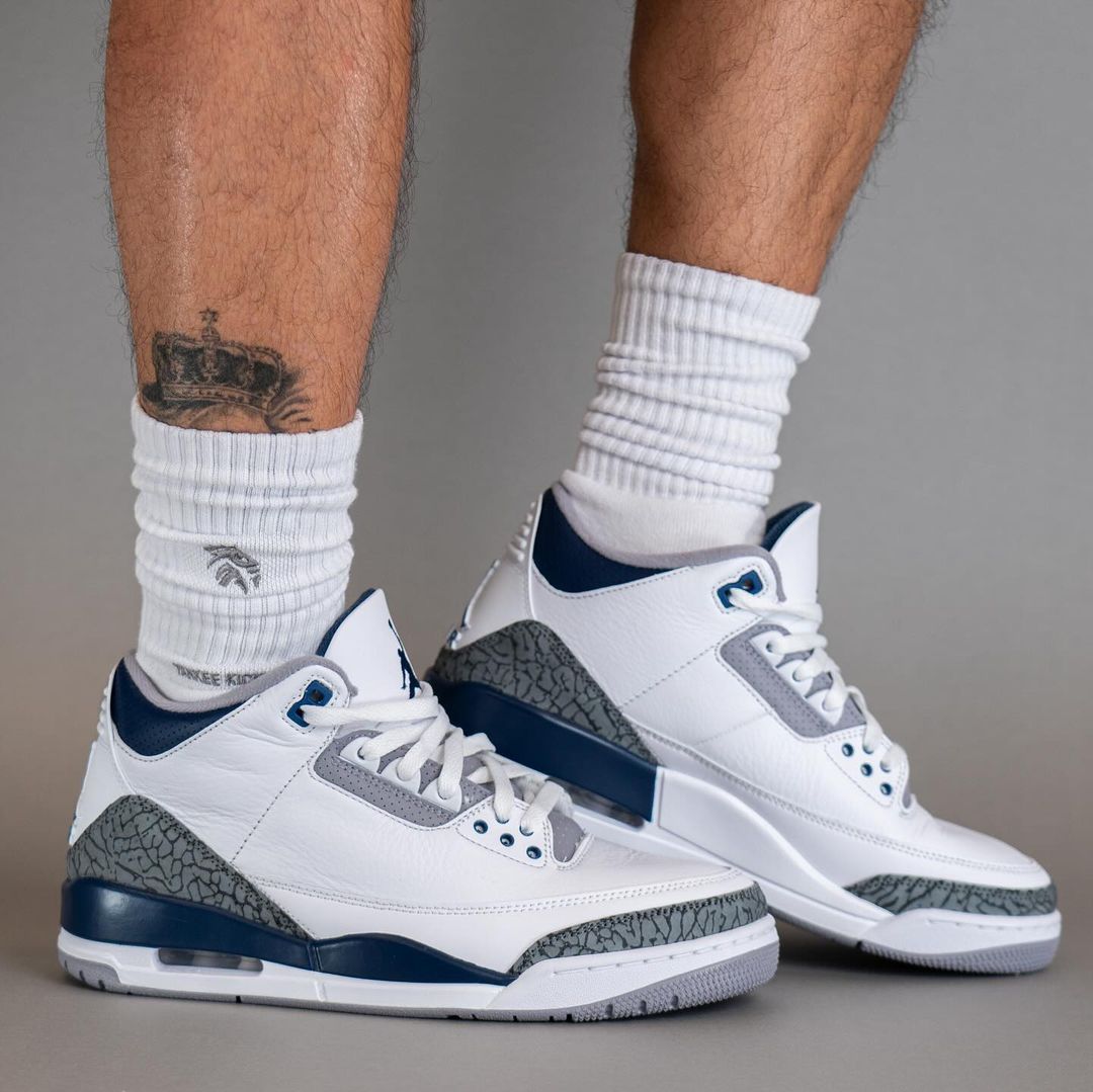 【国内 1/27 発売】ナイキ エア ジョーダン 3 レトロ “ホワイト/ネイビー/セメント” (NIKE AIR JORDAN 3 RETRO “White/Navy/Cement”) [CT8532-140]