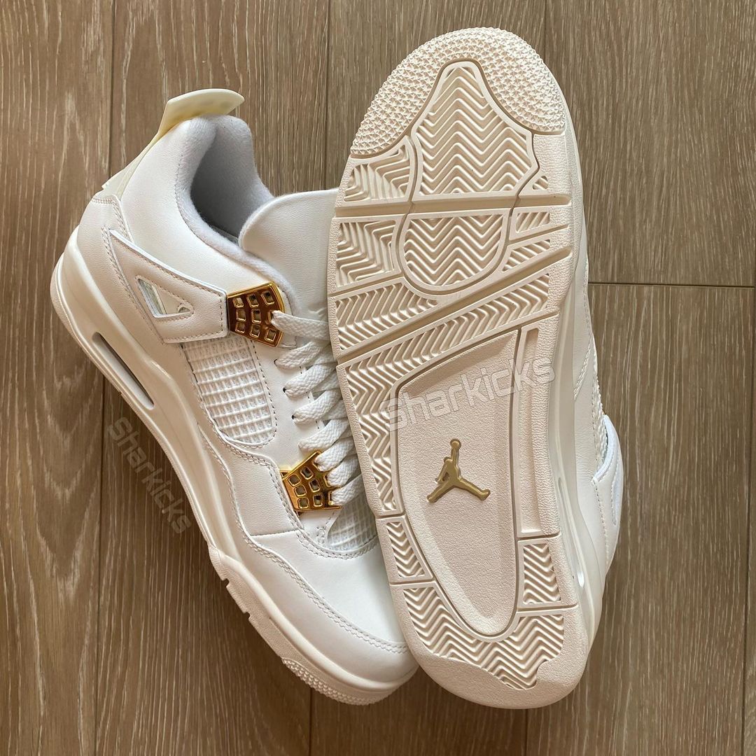 【2024年 2/28 発売】ナイキ ウィメンズ エア ジョーダン 4 レトロ “セイル/メタリックゴールド″ (NIKE WMNS AIR JORDAN 4 RETRO “Sail/Metallic Gold”) [AQ9129-170]