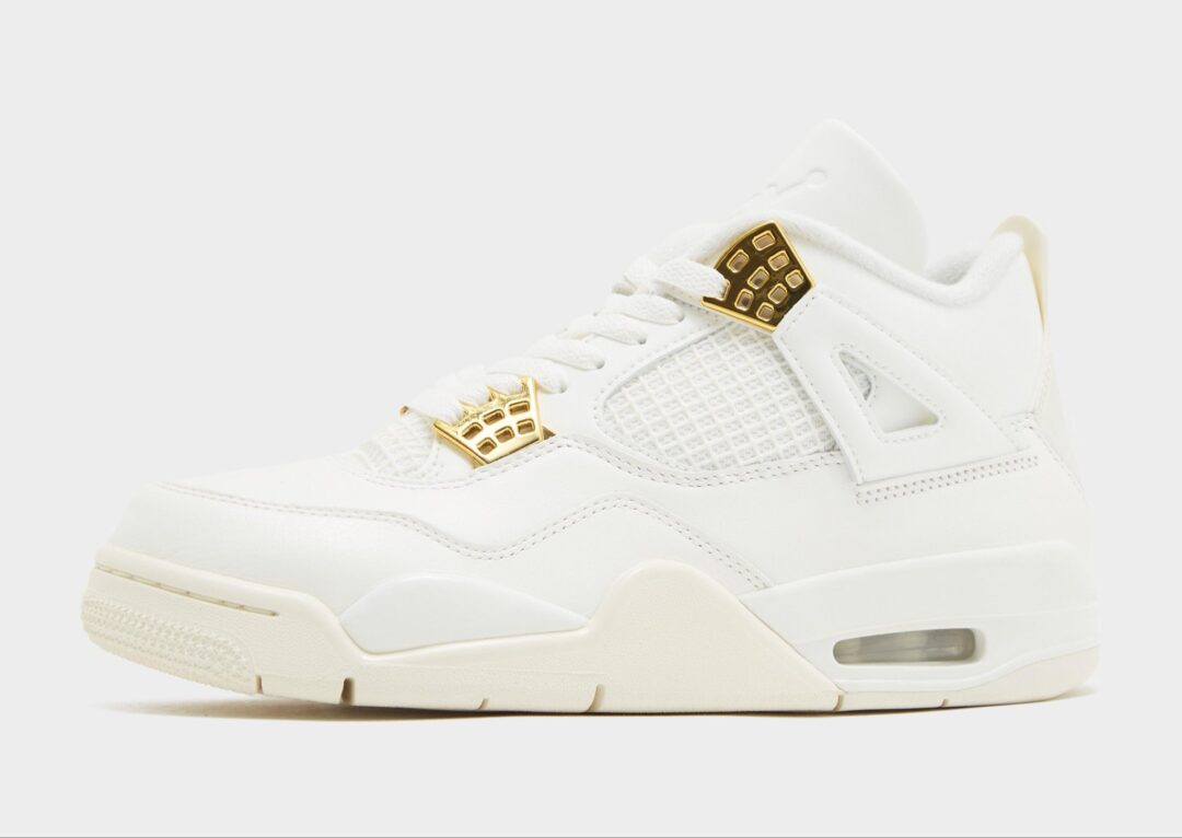 【2024年 2/28 発売】ナイキ ウィメンズ エア ジョーダン 4 レトロ “セイル/メタリックゴールド″ (NIKE WMNS AIR JORDAN 4 RETRO “Sail/Metallic Gold”) [AQ9129-170]