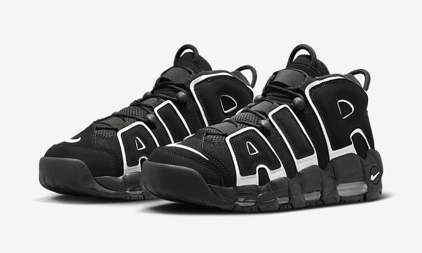 NIKE AIR MORE UPTEMPO GS ブラック/ホワイト【25.0】