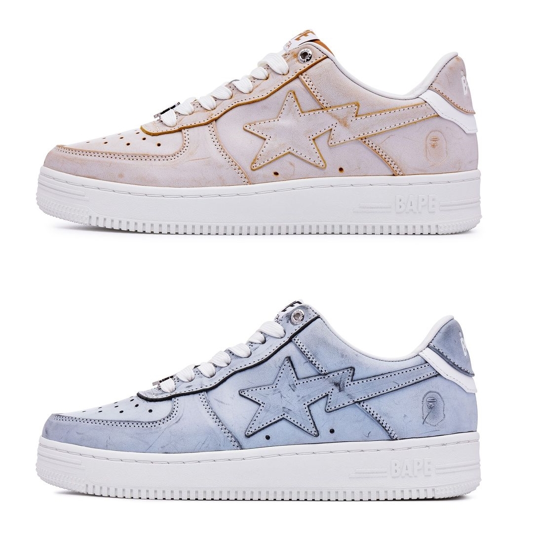 A BATHING APE から履き込むごとに色合いが変化するBAPE STA 新作が5/21 発売 (ア ベイシング エイプ)