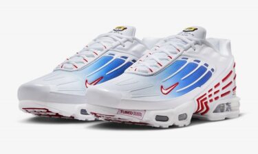 海外発売！ナイキ エア マックス プラス 3 “ホワイト/ユニバーシティレッド/ディープロイヤルブルー” (NIKE AIR MAX PLUS 3 “White/University Red/Deep Royal Blue”) [FN3411-100]