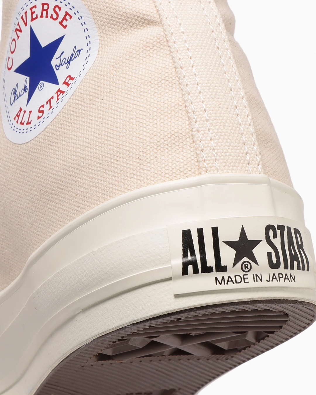 【国内 5/26 発売】日本製 オフホワイトのベースカラーにネオグリーンのディテールがアクセントとなった CONVERSE CANVAS ALL STAR J NC HI (コンバース キャンバス オールスター メイドインジャパン)