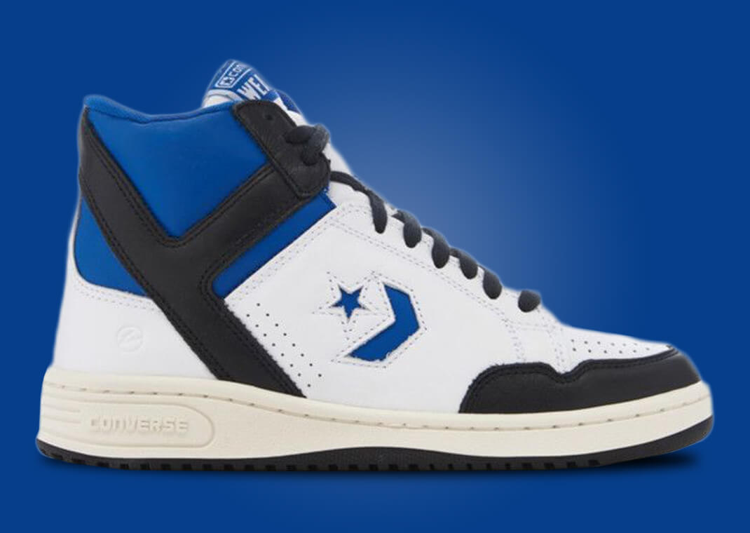 海外発売！FRAGMENT x CONVERSE WEAPON MID “White/Sport Royal/Black