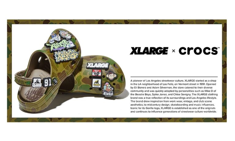 XLARGE × Crocs コラボ Classic Crogが6/24、6/27 発売 ​(エクストラ 